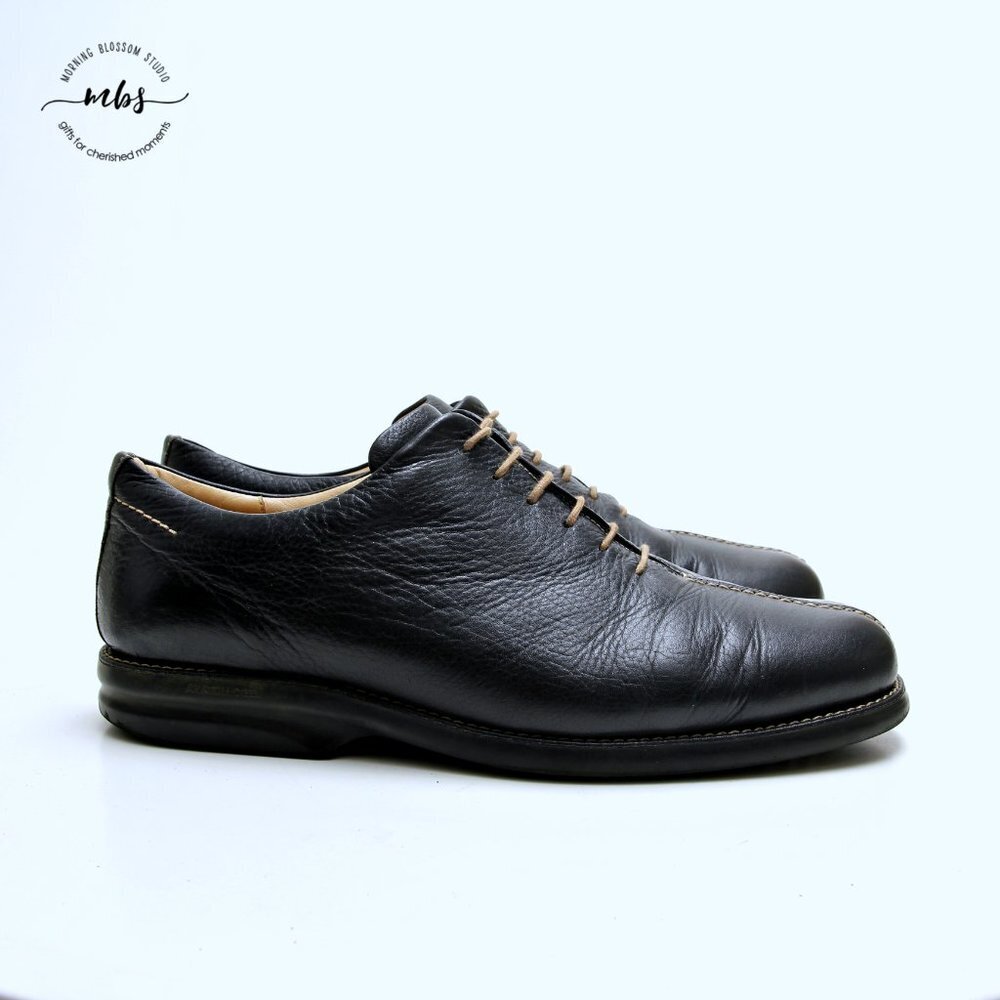 Sandro‎ Moscoloni Vineyard Soft Leather Contrast Stitch Oxfords Black Men 13